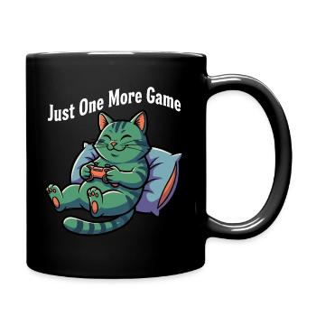 Only one more game of cat - Full Colour Mug - black - Right