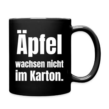 Apples do not grow in cartons - Full Colour Mug - black - Right
