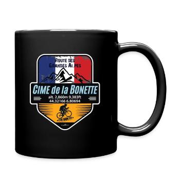 Cime de la Bonette France Cycling Ich hab's geschafft! 01 - Tasse einfarbig - Schwarz - Rechts
