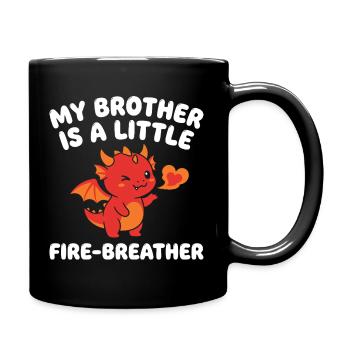 Sister Dragon Cute Sibling - Full Colour Mug - black - Right