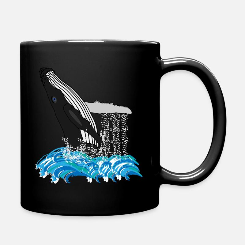 Empreinte de baleine à bosse - Mug uni - noir