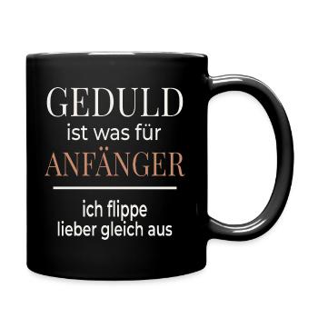 Patience is for beginners – Funny saying - Full Colour Mug - black - Right