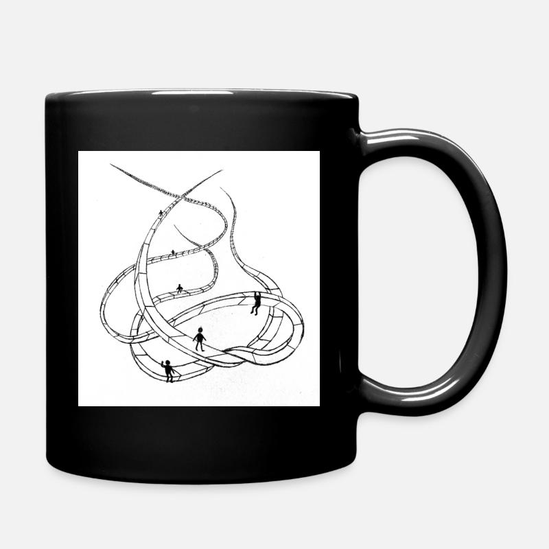 Vielschichtige Loopingpfade - Tasse einfarbig - Schwarz