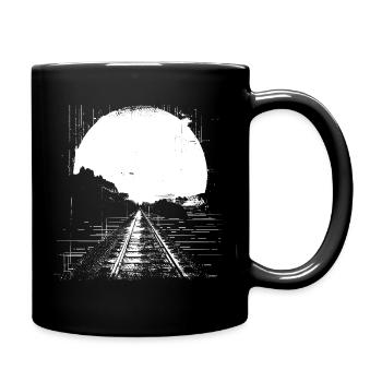 Dessin ferroviaire - Mug uni - noir - Droite