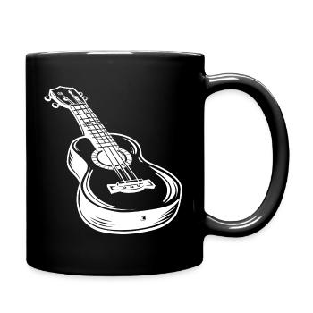Ukulele Skizze - Tasse einfarbig - Schwarz - Rechts