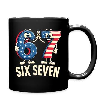 US Flag 67 Memes Six Seven - Full Colour Mug - black - Right