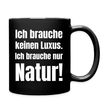 La nature au lieu du luxe Typographie - Mug uni - noir - Droite