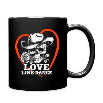Love Line Dance Skull - Tasse einfarbig - Schwarz - Rechts