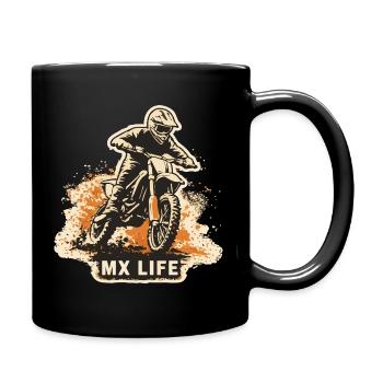 Motocross MX Life Shirt – Tout-terrain - Mug uni - noir - Droite