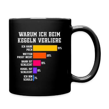 Pourquoi je perds au bowling Skittles - Mug uni - noir - Droite