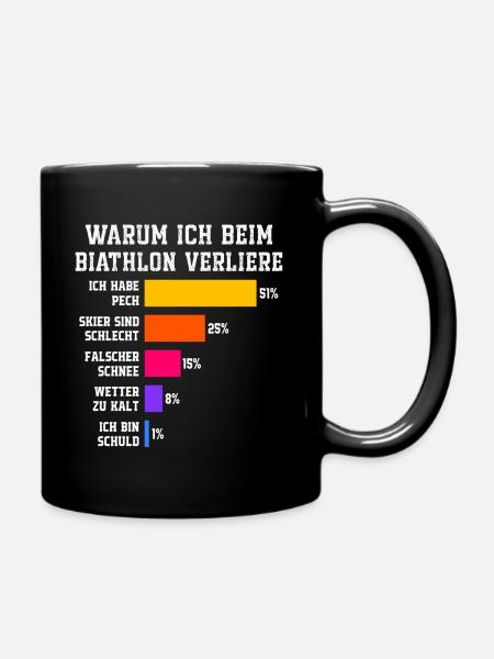Biathlon : Pourquoi je perds en biathlon - Mug uni - noir