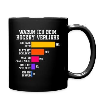 Pourquoi je perds au hockey Hockey - Mug uni - noir - Droite