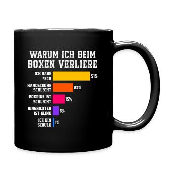 Pourquoi je perds en boxe Boxe - Mug uni - noir - Droite