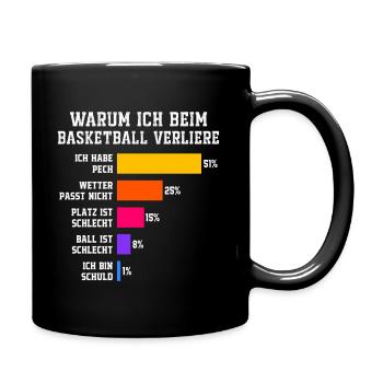 Pourquoi je perds au basket Basket - Mug uni - noir - Droite
