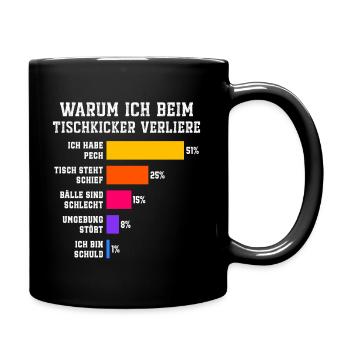 Warum ich beim Tischkicker verliere Tischfussball - Tasse einfarbig - Schwarz - Rechts