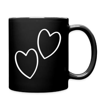 Cœurs Amour - Mug uni - noir - Droite