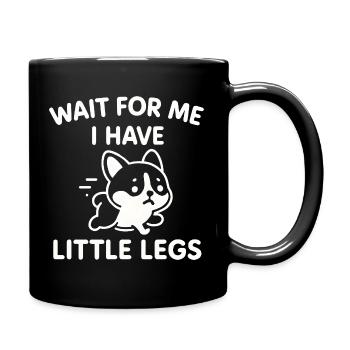 Le chien dit Humour Mème Humour, Drôle, petites jambes drôles - Mug uni - noir - Droite