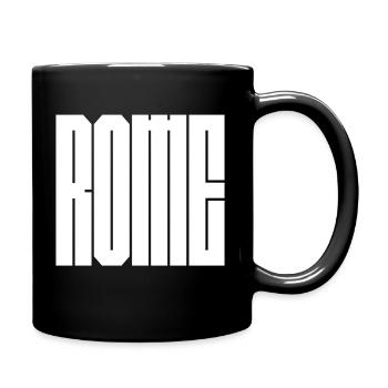 Rome Italian CIty Bold Block-Schriftart - Tasse einfarbig - Schwarz - Rechts