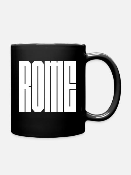 Police en caractères en gras en caractères italiens - Mug uni - noir