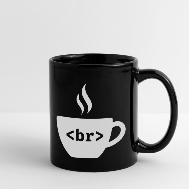 Pause café – Conception drôle de balise HTML Mug uni