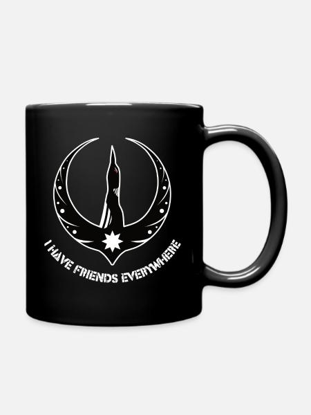 Fou de la Rébellion avec des amis partout - Mug uni - noir