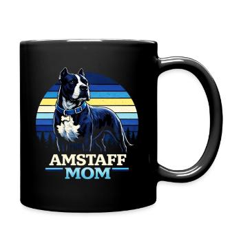 Maman du Staffordshire Terrier Américain - Mug uni - noir - Droite