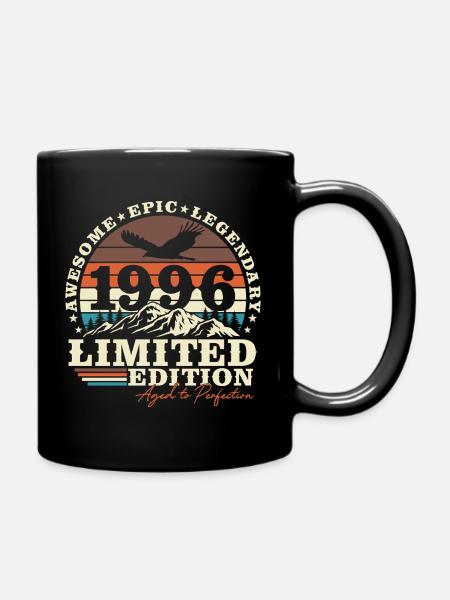 30. Geburtstag Retro Geschenk 1996 Jahrgang - Tasse einfarbig - Schwarz