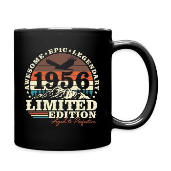70e anniversaire 1956 Vintage Born Retro - Mug uni - noir - Droite