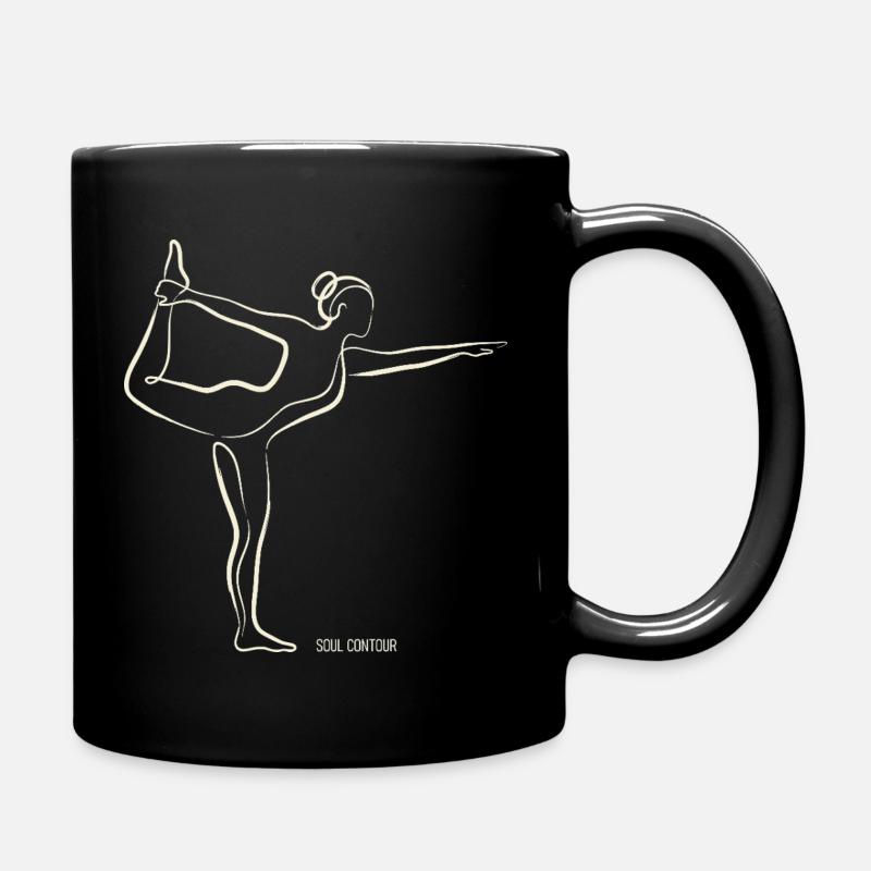 SOUL CONTOUR - Natarajasana - Full Colour Mug - black