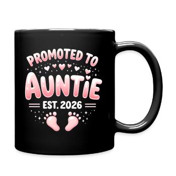 Tante 2026 Tante 2026 Befördert zu Tante 2026 - Tasse einfarbig - Schwarz - Rechts