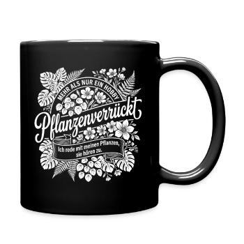 Plant-crazy – more than a hobby - Full Colour Mug - black - Right