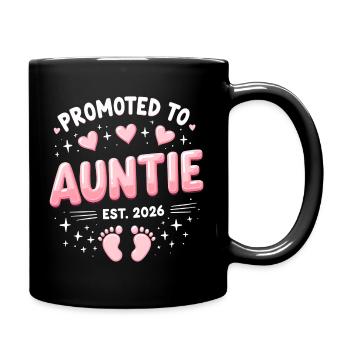 Tante 2026 Tante 2026 Befördert zu Tante 2026 - Tasse einfarbig - Schwarz - Rechts