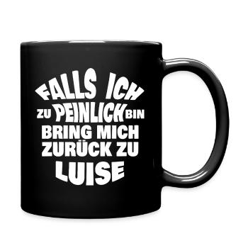 Luise als JGA - Tasse einfarbig - Schwarz - Rechts