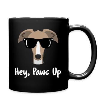 Hey Paws Up Greyhound Cool Dog Sonnenbrille - Tasse einfarbig - Schwarz - Rechts