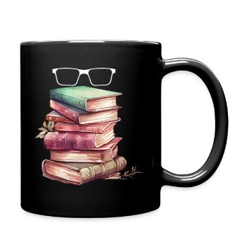 Book Lover Book Nerd - Full Colour Mug - black - Right