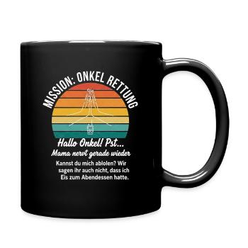 Mission: Uncle Rescue – Gift T-Shirt - Full Colour Mug - black - Right