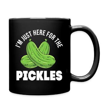 Gurke Gurken Essiggurke - Tasse einfarbig - Schwarz - Rechts