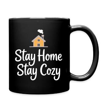 Rester à la maison Maison chaleureuse Chaleur - Mug uni - noir - Droite