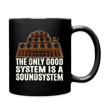 Soundsystem Reggae - Tasse einfarbig - Schwarz - Rechts