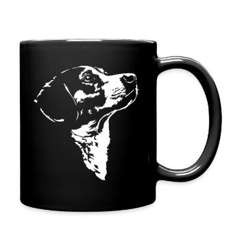 Drever Silhouette Hunde Hund Wilsigns - Tasse einfarbig - Schwarz - Rechts