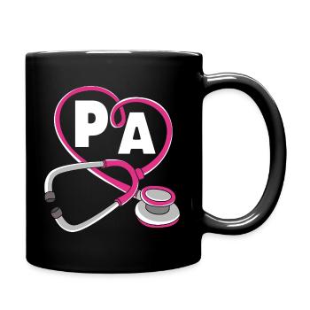 MFA PA Arzthelferin Pflege Physician Assistant - Tasse einfarbig - Schwarz - Rechts