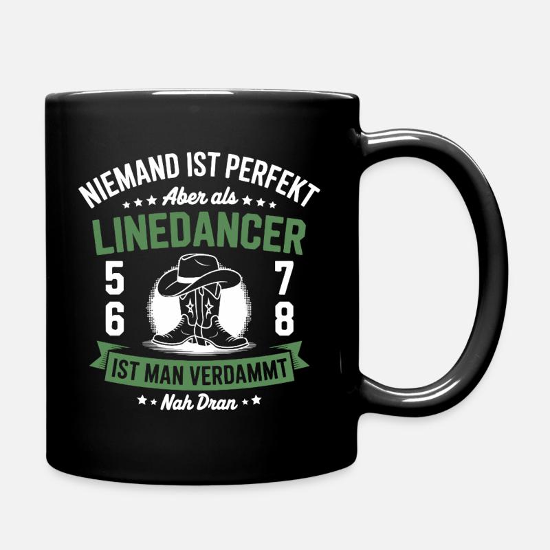 Linedance Country Western Line Dancer - Tasse einfarbig - Schwarz