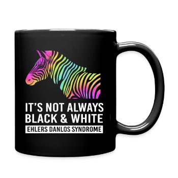HSD Ehlers-Danlos syndrome EDS - Full Colour Mug - black - Right