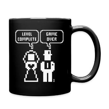 Niveau terminé – Game Over (JGA / Pixel / Grass W) - Mug uni - noir - Droite