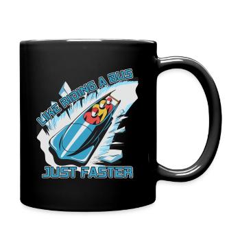 Speeding bobsleigh, almost like driving a bus... - Full Colour Mug - black - Right