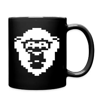 Retro Pixel Chimp Badge - Full Colour Mug - black - Right
