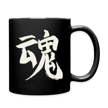 Soul / Spirit (Japanese) KANJI Characters - Full Colour Mug - black - Right