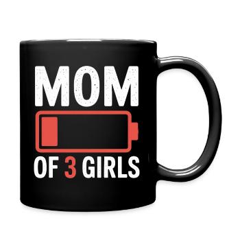 Logo de la batterie de la mère de trois filles - Mug uni - noir - Droite