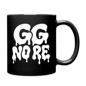 GG No Re Gaming Spruch Horror Typografie - Tasse einfarbig - Schwarz - Rechts