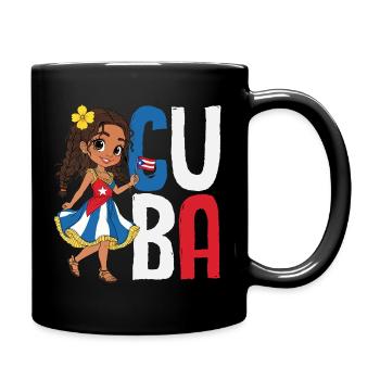 Cuba Pride & Home - Design du drapeau de Cuba - Mug uni - noir - Droite